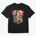 2026 World Cup Oversized T-Shirt Refresh Global Football Passion for FIFA World Cup 2026 USA Canada Mexico, Made for CR7 and Messi, Spain and Netherlands, Vintage Soccer Flavor, Modern Football Stars, National Flags and Final Night Emotion; Created