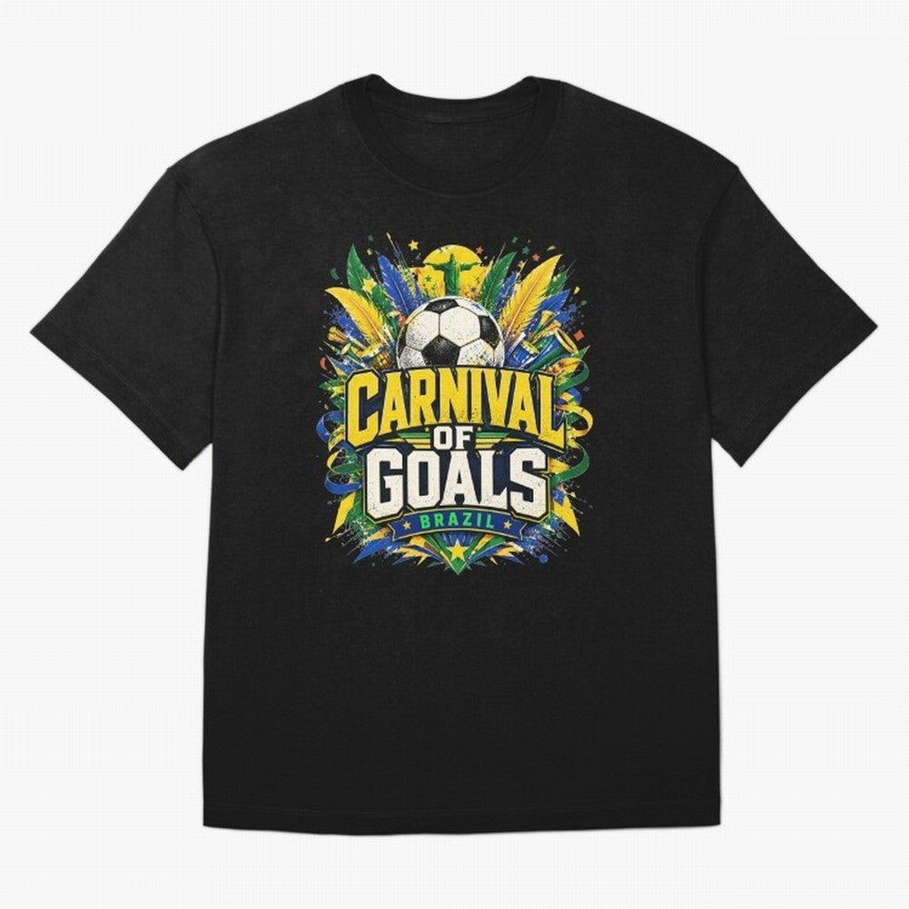 Carnival of Goals Brazil World Cup 2026 tshirt Oversized T-Shirt Spotlight Global Football Passion for FIFA World Cup 2026 Group Stage, Featuring Haaland and Mbappe, Portugal, Spain and Germany, Football Passion, Legendary Performances, Festival