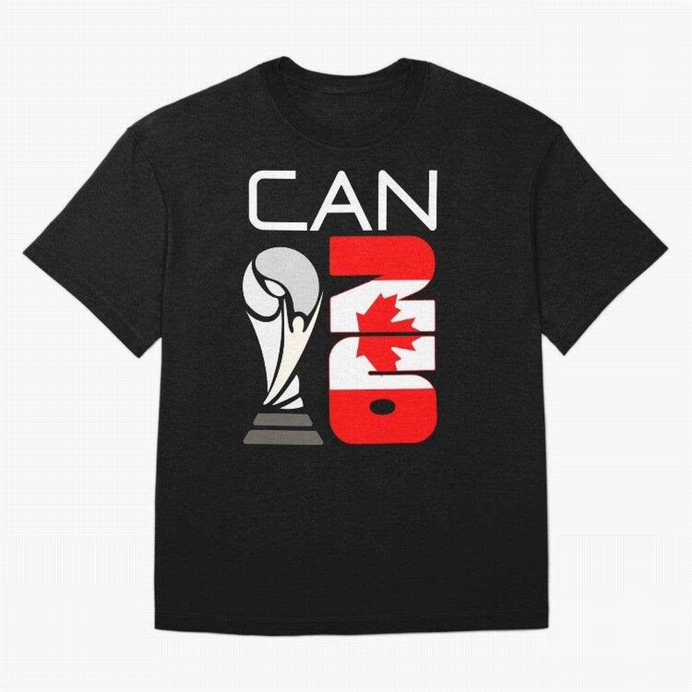 Canada 2026 Soccer World Cup Trophy Canadian Flag Design Oversized T-Shirt Honor the Football Icons of the FIFA World Cup 2026 Group Stage Journey through Messi, Neymar and Mbappe Highlights, Argentina Pride, Soccer Culture, Superstar Moments,