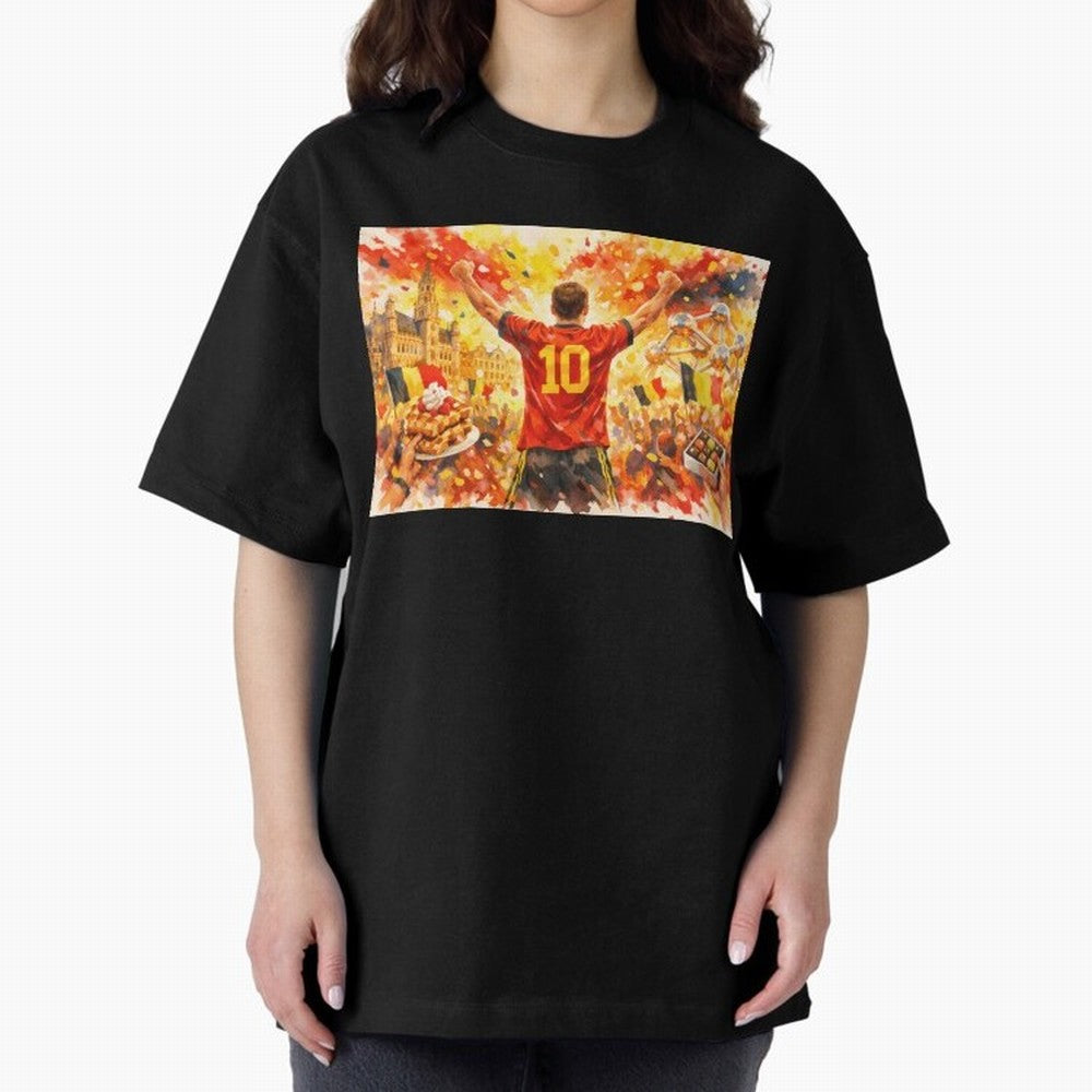 Belgian Celebration with Atomium Belgium Soccer Vibes Oversized T-Shirt Bring Stadium Energy to Match Day Hype around FIFA World Cup 2026 USA Canada Mexico, CR7 and Messi, Brazil, Portugal and Argentina, Worldwide Fan Energy, Dramatic Goals,