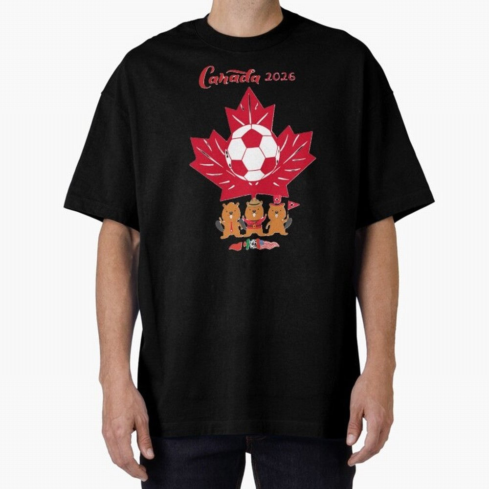 Canada 2026 Oversized T-Shirt Show Fan Pride Across the FIFA World Cup 2026 Group Stage Journey through Haaland and Mbappe Highlights, Argentina Pride, Match Day Excitement, Supporter Culture, Golden Goals and Global Football Passion; Ideal for