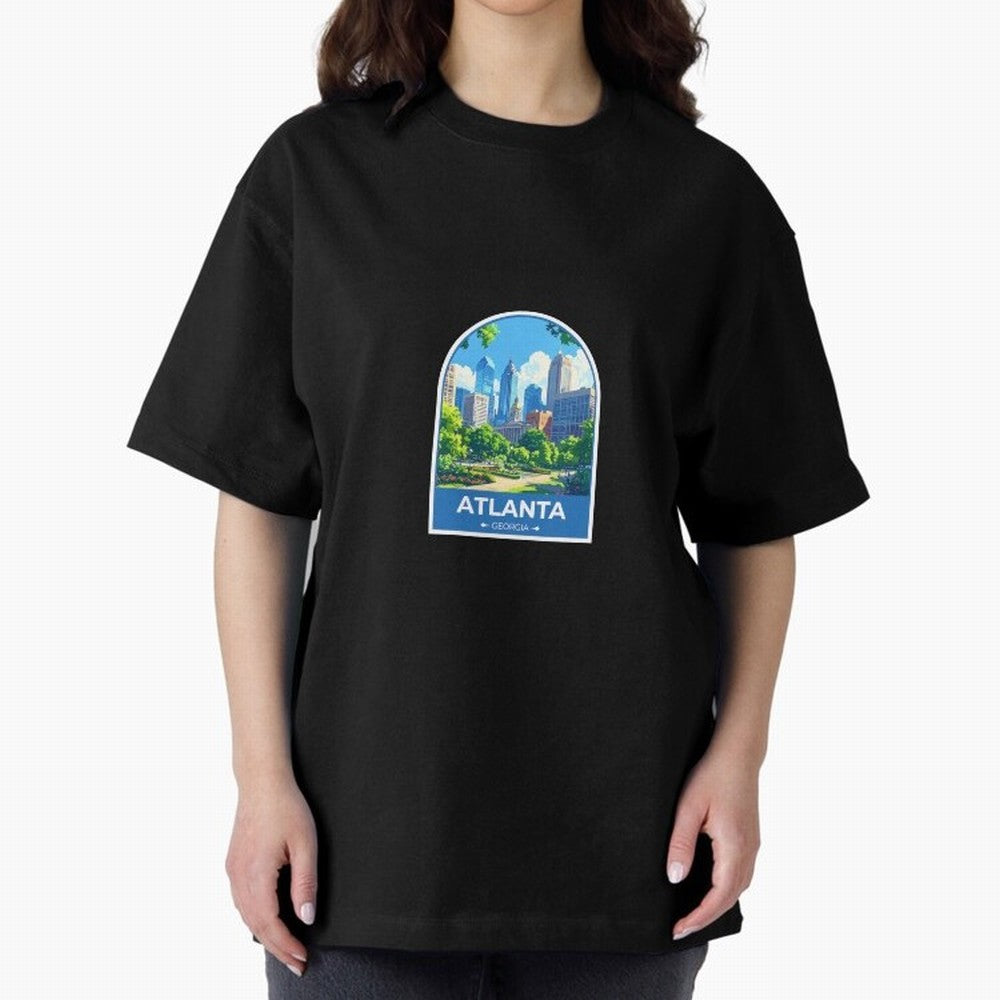 Atlanta Georgia Oversized T-Shirt Bring a Vintage Feel to Global Football Passion for FIFA World Cup 2026, Celebrating Messi, England and Germany, Goal Celebration Energy, Supporter Heritage, Football Icons and Worldwide Tournament Joy; Perfect for