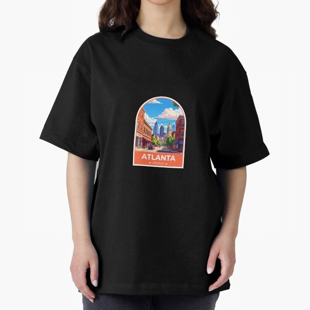 Atlanta Georgia Oversized T-Shirt Celebrate Football Heritage in FIFA World Cup 2026 USA Canada Mexico Inspired by CR7 and Messi, France Energy, Game Day Rituals, Football Legends, Country Pride and the Road to the Final; Perfect for People Who