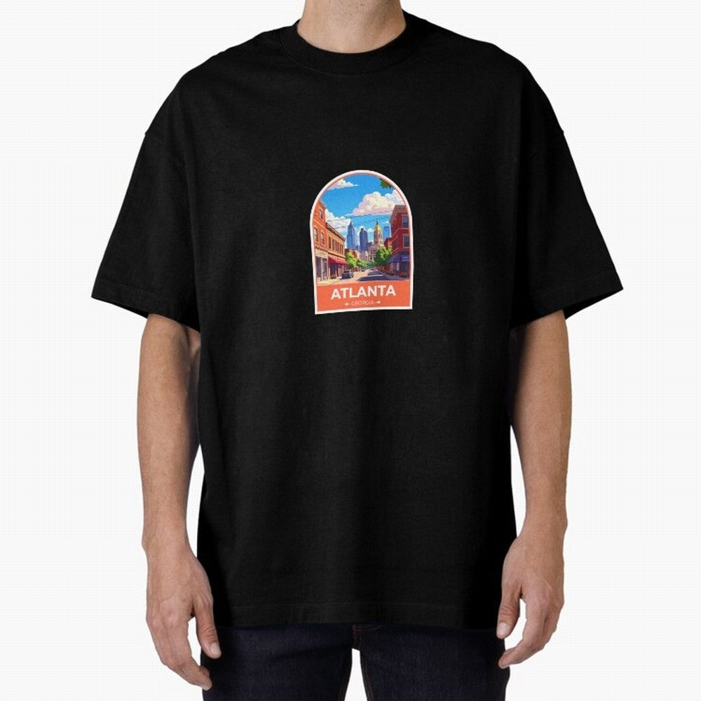 Atlanta Georgia Oversized T-Shirt Celebrate Football Heritage in FIFA World Cup 2026 USA Canada Mexico Inspired by CR7 and Messi, France Energy, Game Day Rituals, Football Legends, Country Pride and the Road to the Final; Perfect for People Who