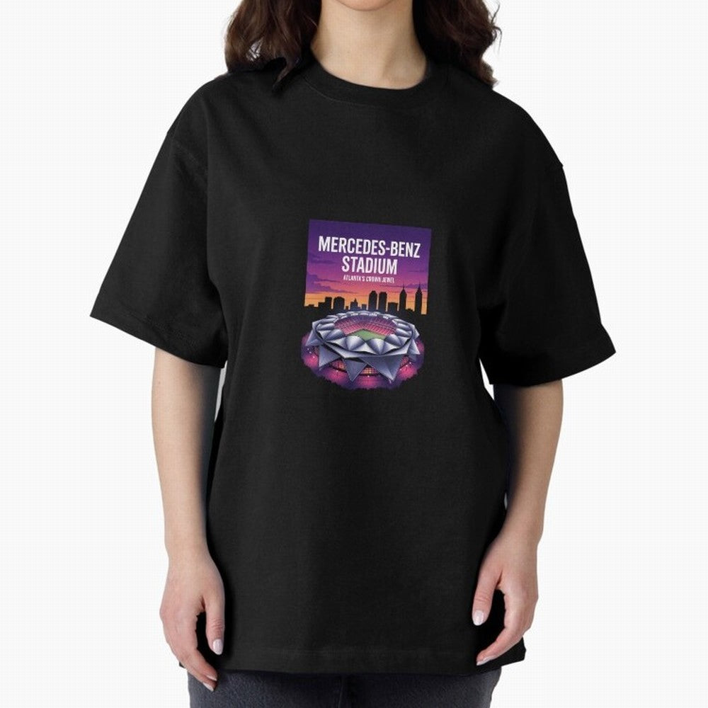 Atlanta Stadium Oversized T-Shirt Celebrate the Stars of the FIFA World Cup 2026 Journey through Messi Highlights, Netherlands Pride, Goal Celebration Energy, Supporter Heritage, Football Icons and Worldwide Tournament Joy; Great for Supporters Who