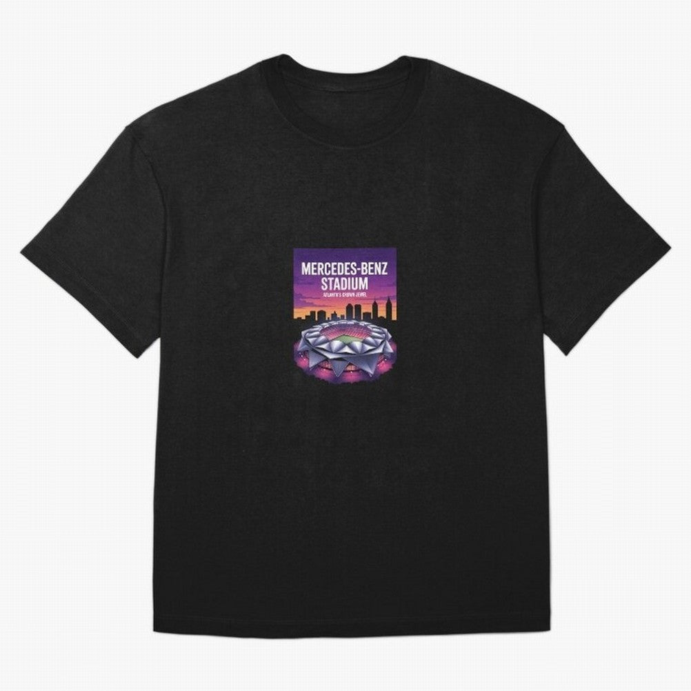 Atlanta Stadium Oversized T-Shirt Celebrate the Stars of the FIFA World Cup 2026 Journey through Messi Highlights, Netherlands Pride, Goal Celebration Energy, Supporter Heritage, Football Icons and Worldwide Tournament Joy; Great for Supporters Who