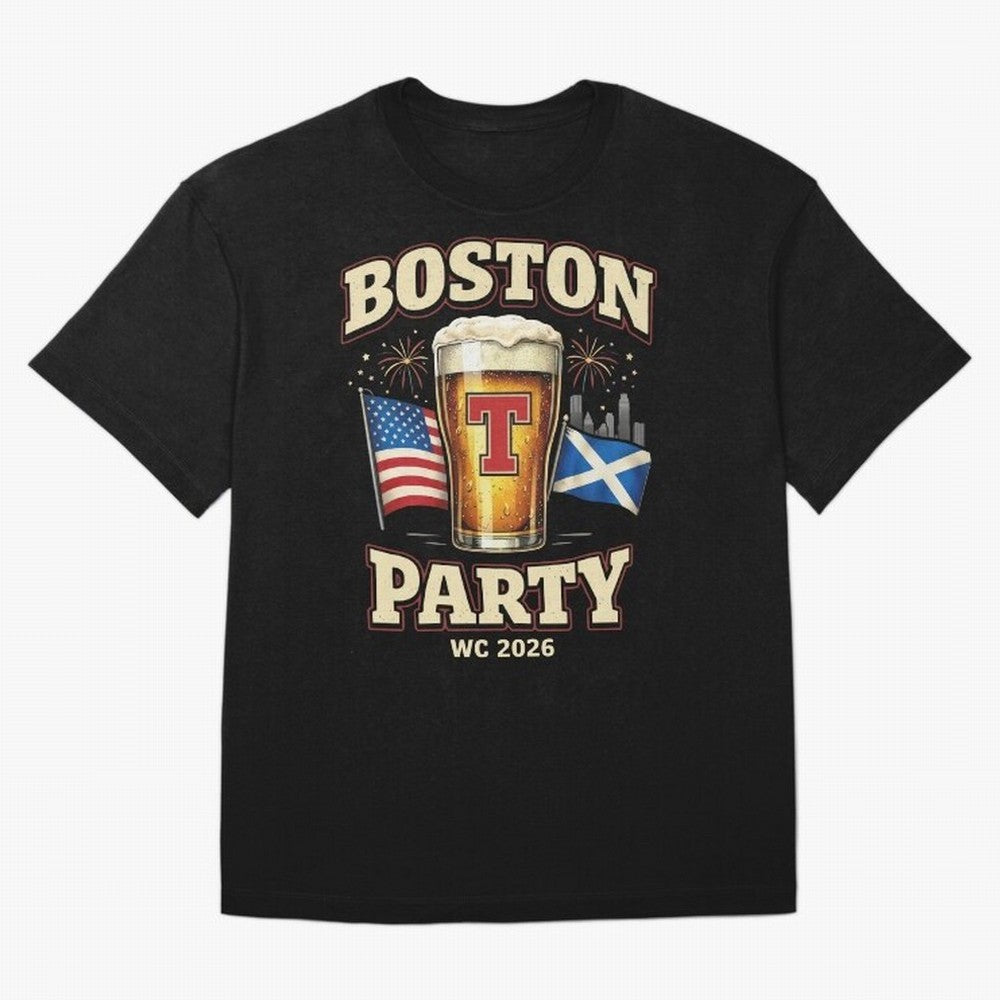 Boston T?Party Scotland Football WC 2026 Oversized T-Shirt Turn Every Weekend Toward Match Day Hype around FIFA World Cup 2026 Group Stage, Cristiano Ronaldo, Haaland and CR7, Brazil, Portugal and Argentina, Supporter Pride, Iconic Celebrations,