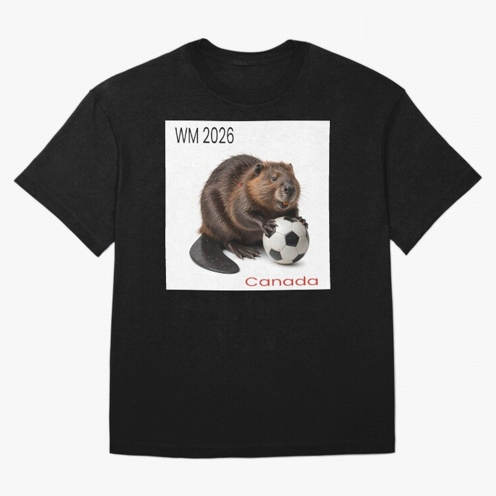 Canadian beaver invites you to World Cup 2026 in USA, Canada and Mexico Oversized T-Shirt Celebrate Fan Favorites in FIFA World Cup 2026 for Fans of Messi, CR7 and Mbappe and France and Portugal, Bringing Football Passion, Legendary Performances,