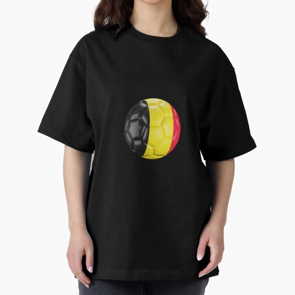 Belgium Football Oversized T-Shirt Show Love for Legendary Goals in Match Day Hype around FIFA World Cup 2026, CR7, France and Portugal, Game Day Rituals, Football Legends, Country Pride and the Road to the Final; Made for Collectors Who Enjoy