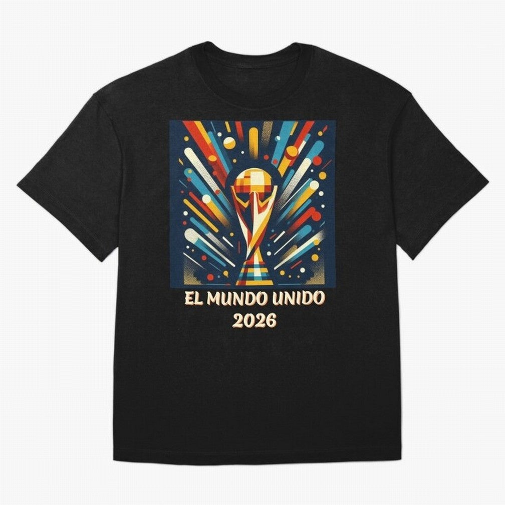 2026 World Cup The United World - Modern Geometric Art Oversized T-Shirt Celebrate National Team Dreams in the FIFA World Cup 2026 USA Canada Mexico Journey through Neymar, Haaland and Cristiano Ronaldo Highlights, Argentina Pride, Football