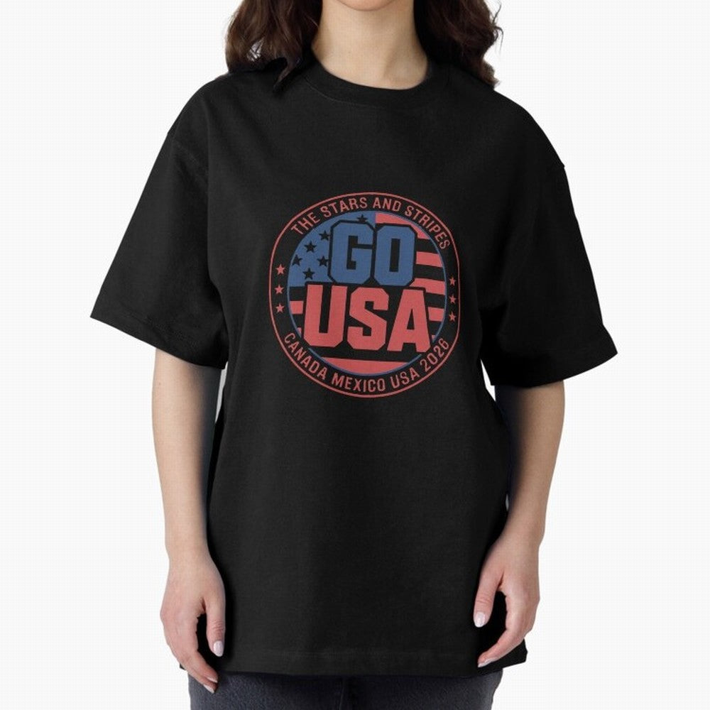 2026 USA Soccer Mexico Canada Oversized T-Shirt Bring a Vintage Feel to the FIFA World Cup 2026 Group Stage Journey through Cristiano Ronaldo, Haaland and CR7 Highlights, Brazil, Portugal and Argentina Pride, Tournament Hype, Historic Matchups,
