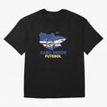 Cabo Verde Soccer Blue Shark Design Oversized T-Shirt Support the Legends of Global Football Passion for FIFA World Cup 2026, Inspired by CR7, Spain, Football Festival Excitement, Trophy Ambitions, Country Rivalries and Star Player Buzz; Built for