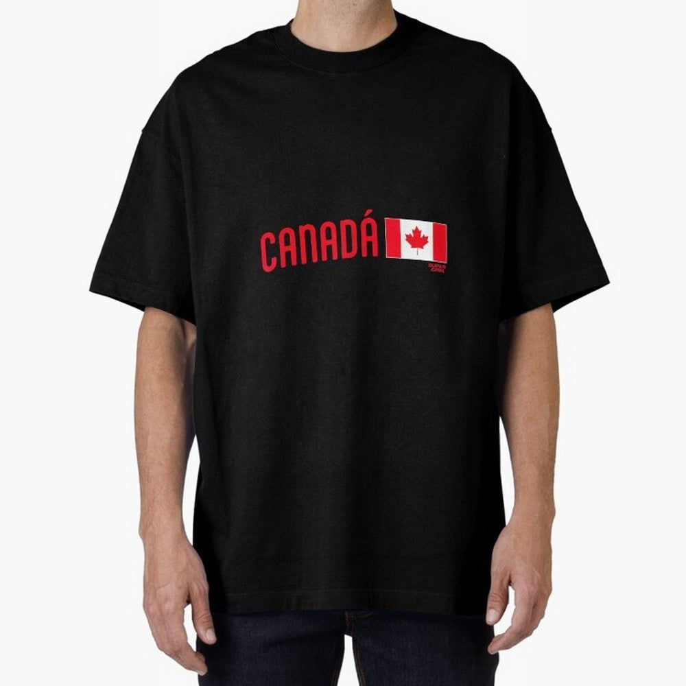 2026 Canada Soccer Fan World Cup Oversized T-Shirt Celebrate the Road through Match Day Hype around FIFA World Cup 2026 Group Stage, Messi and Cristiano Ronaldo, Brazil, Portugal and Argentina, Stadium Memories, Football Loyalty, International