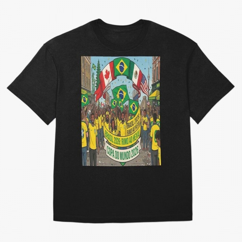 Brazil World Cup 2026 Oversized T-Shirt Represent Fans Who Live for Global Football Passion for FIFA World Cup 2026 USA Canada Mexico, Built around Mbappe, France and Portugal, Sports Nostalgia, International Competition, Famous Players and
